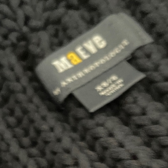 Anthropologie Maeve Striped Sleeveless Sweater Duster XS/S | Chunky Navy Knit - Picture 6 of 9